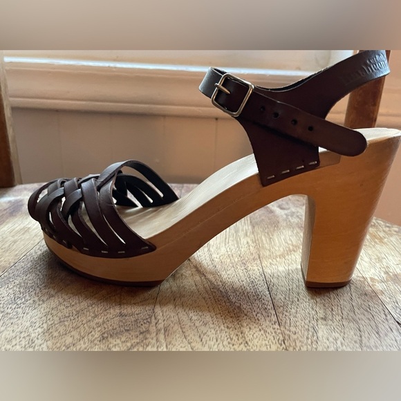 Swedish Hasbeens Braided Open-Toe Clogs - Picture 1 of 9